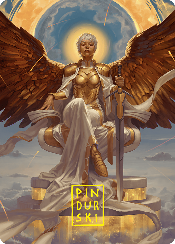 Herald of Eternal Dawn Art Card (27/54) (Gold-Stamped Signature) [Foundations Art Series] | I Want That Stuff Brandon