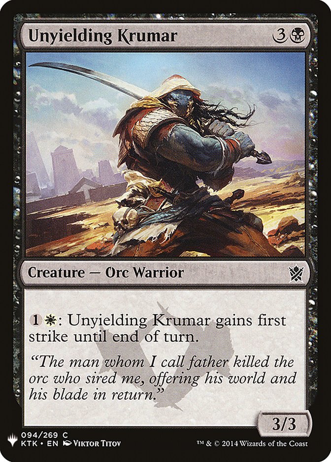 Unyielding Krumar [Mystery Booster] | I Want That Stuff Brandon