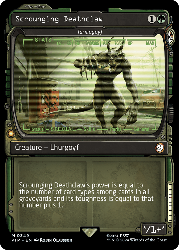 Scrounging Deathclaw - Tarmogoyf (Showcase) [Fallout] | I Want That Stuff Brandon