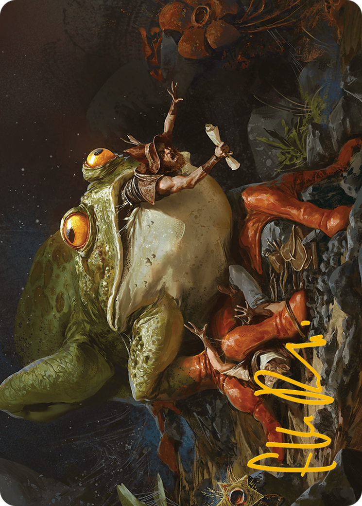 Rampant Frogantua Art Card (Gold-Stamped Signature) [Modern Horizons 3 Art Series] | I Want That Stuff Brandon