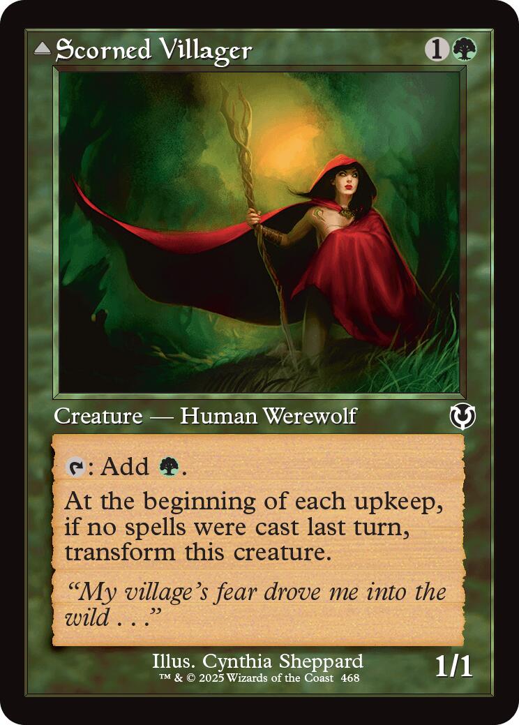 Scorned Villager // Scrounged Scythe (Retro Frame) [Innistrad Remastered] | I Want That Stuff Brandon