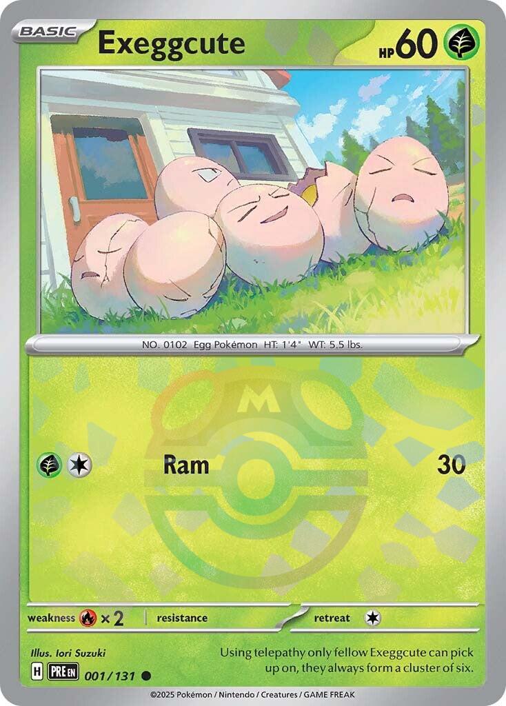 Exeggcute (001/131) (Master Ball Pattern) [Scarlet & Violet: Prismatic Evolutions] | I Want That Stuff Brandon