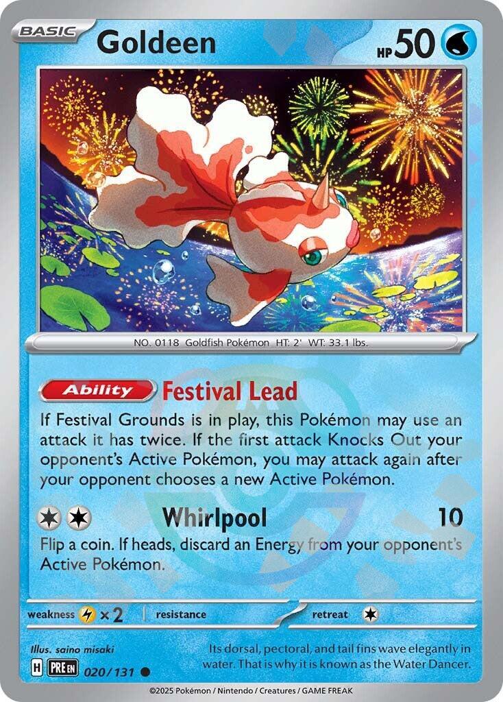 Goldeen (020/131) (Master Ball Pattern) [Scarlet & Violet: Prismatic Evolutions] | I Want That Stuff Brandon