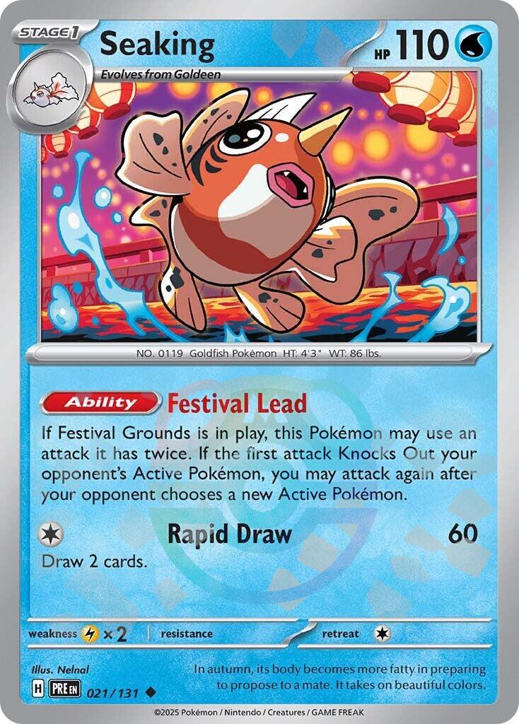 Seaking (021/131) (Master Ball Pattern) [Scarlet & Violet: Prismatic Evolutions] | I Want That Stuff Brandon