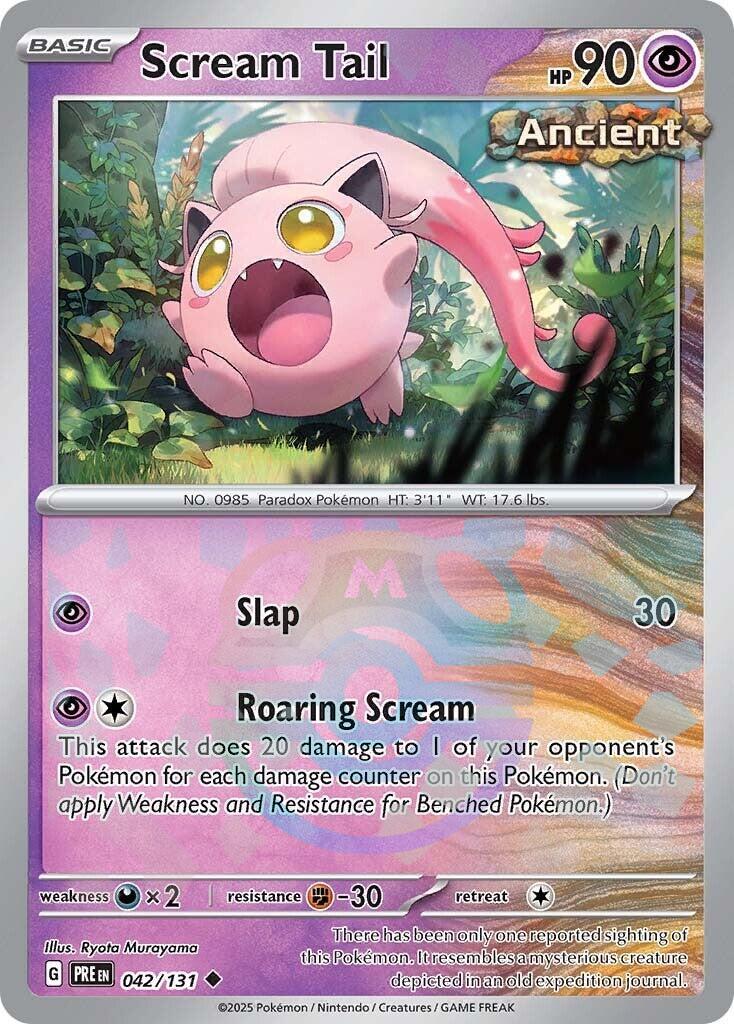 Scream Tail (042/131) (Master Ball Pattern) [Scarlet & Violet: Prismatic Evolutions] | I Want That Stuff Brandon