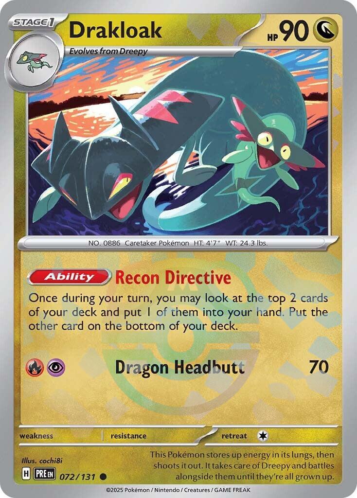 Drakloak (072/131) (Master Ball Pattern) [Scarlet & Violet: Prismatic Evolutions] | I Want That Stuff Brandon