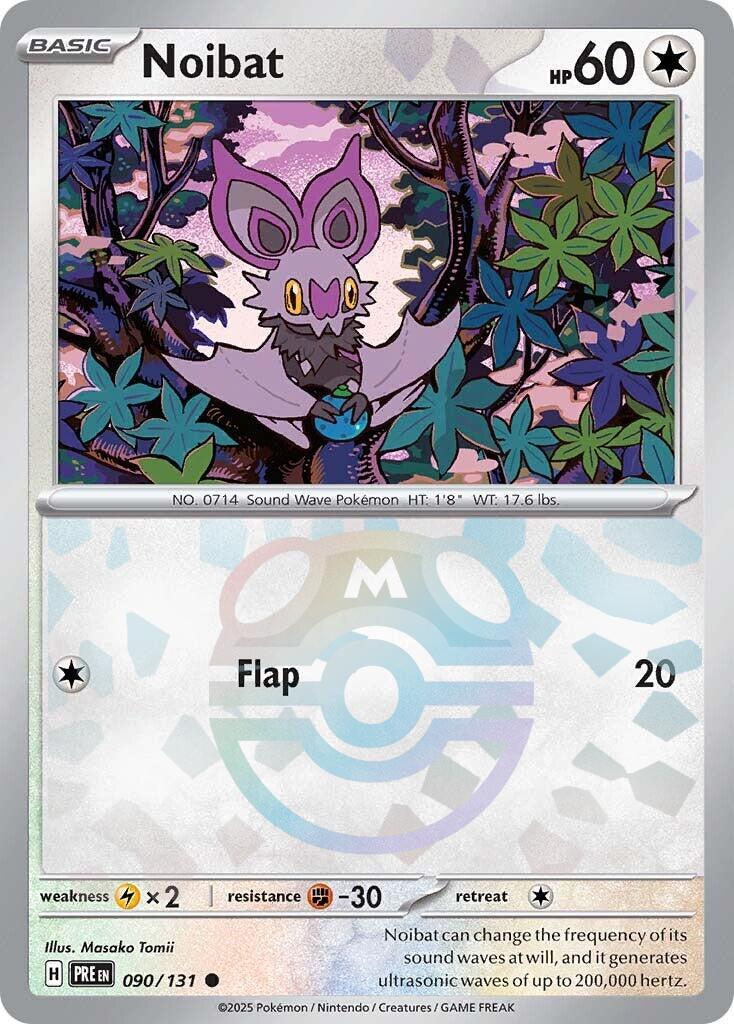Noibat (090/131) (Master Ball Pattern) [Scarlet & Violet: Prismatic Evolutions] | I Want That Stuff Brandon