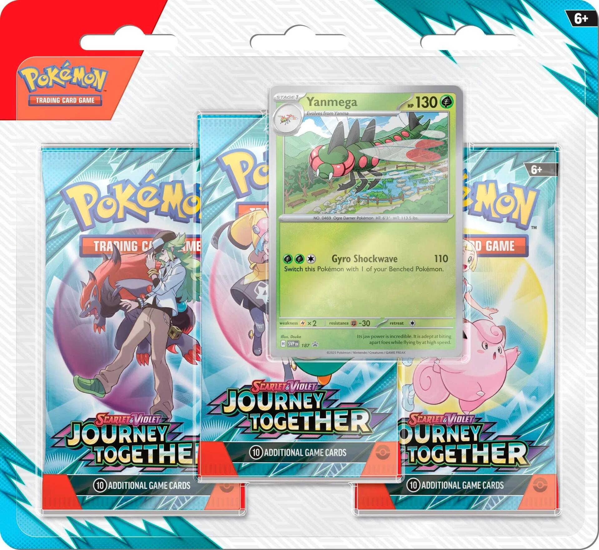 Scarlet & Violet: Journey Together - 3 Pack Blister (Yanmega) | I Want That Stuff Brandon