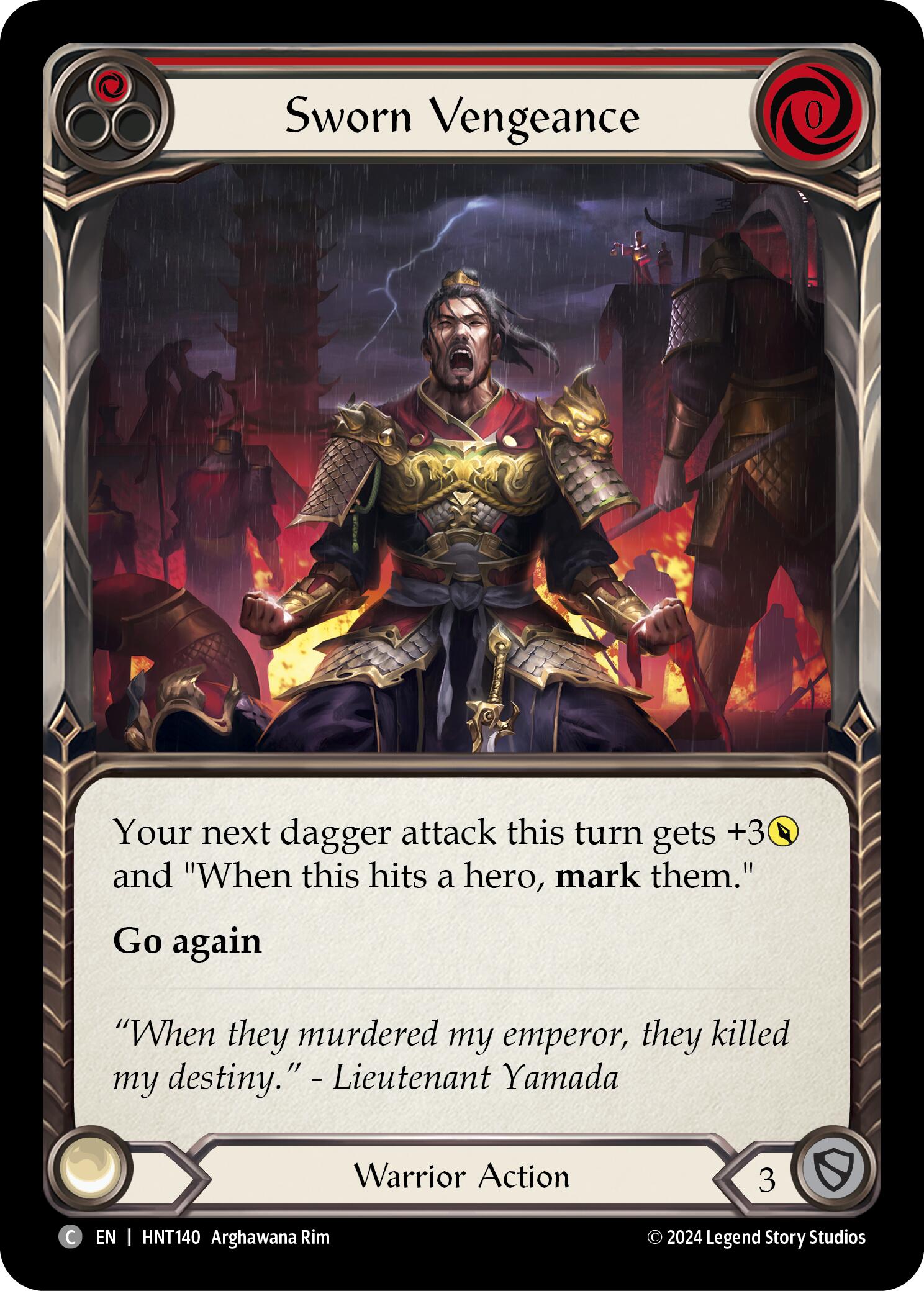 Sworn Vengeance (Red) [HNT140] (The Hunted)  Rainbow Foil | I Want That Stuff Brandon