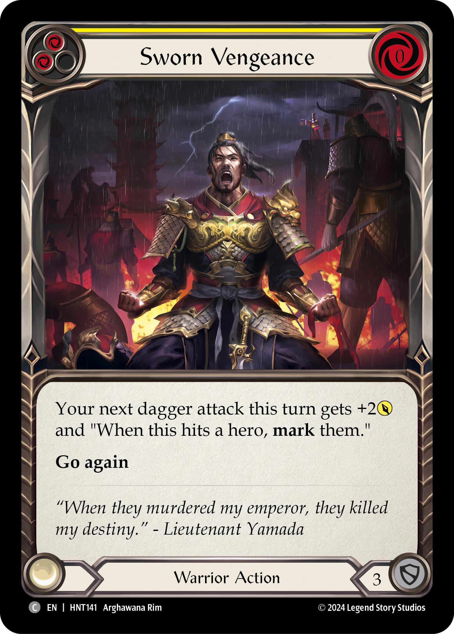 Sworn Vengeance (Yellow) [HNT141] (The Hunted) | I Want That Stuff Brandon