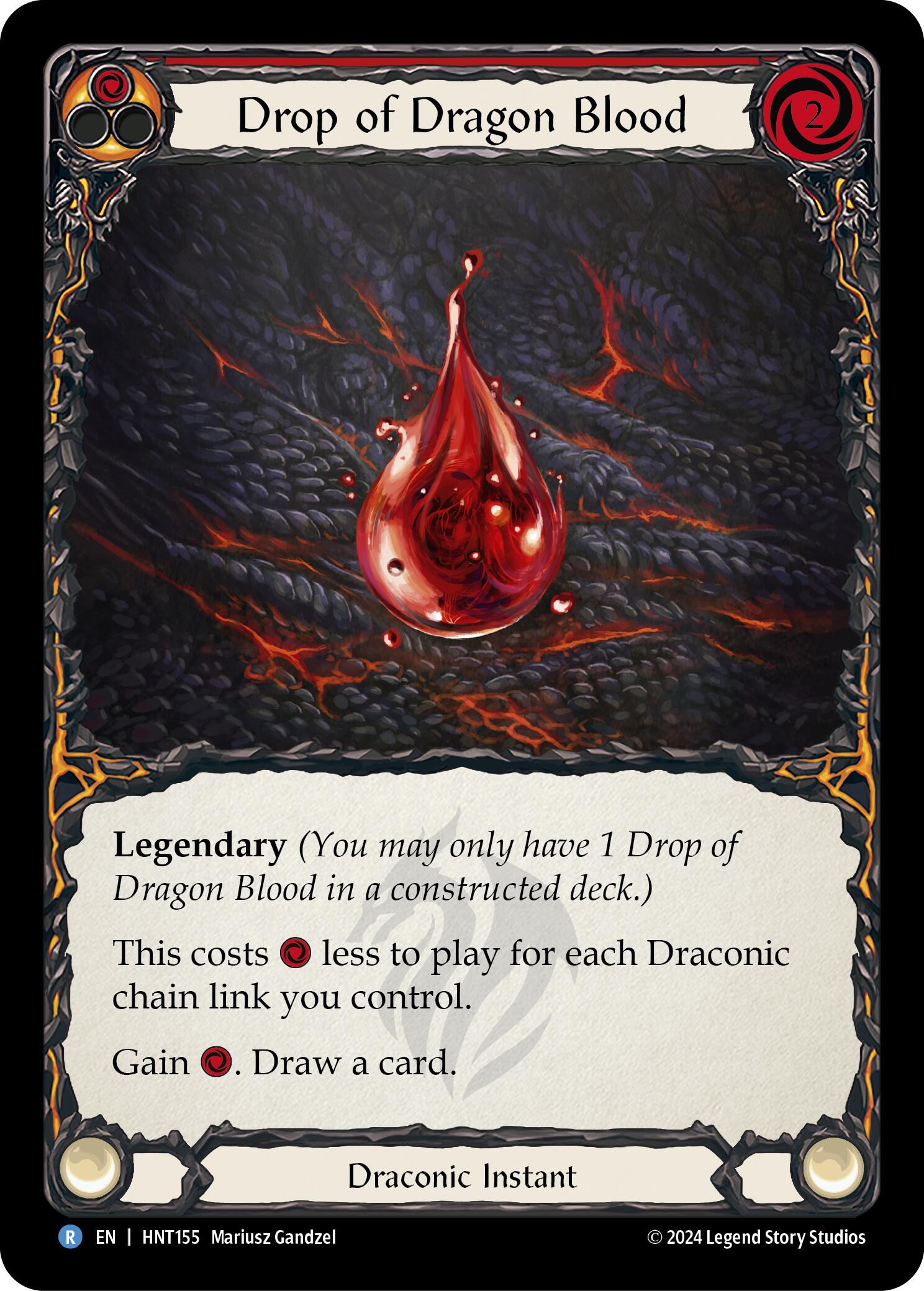 Drop of Dragon Blood (Red) [HNT155] (The Hunted)  Rainbow Foil | I Want That Stuff Brandon