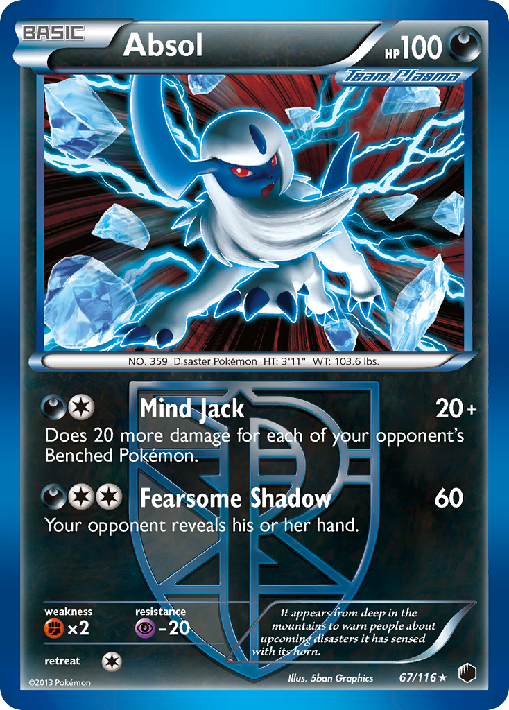 Absol (67/116) [Black & White: Plasma Freeze] | I Want That Stuff Brandon