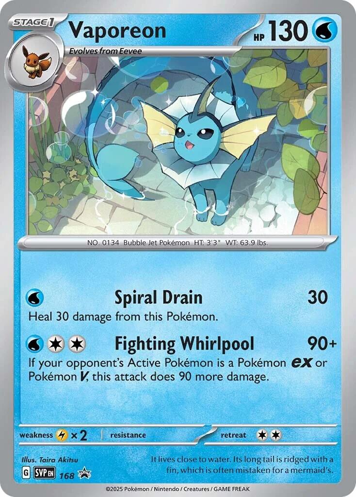 Vaporeon (SVP168) [Scarlet & Violet: Black Star Promos] | I Want That Stuff Brandon