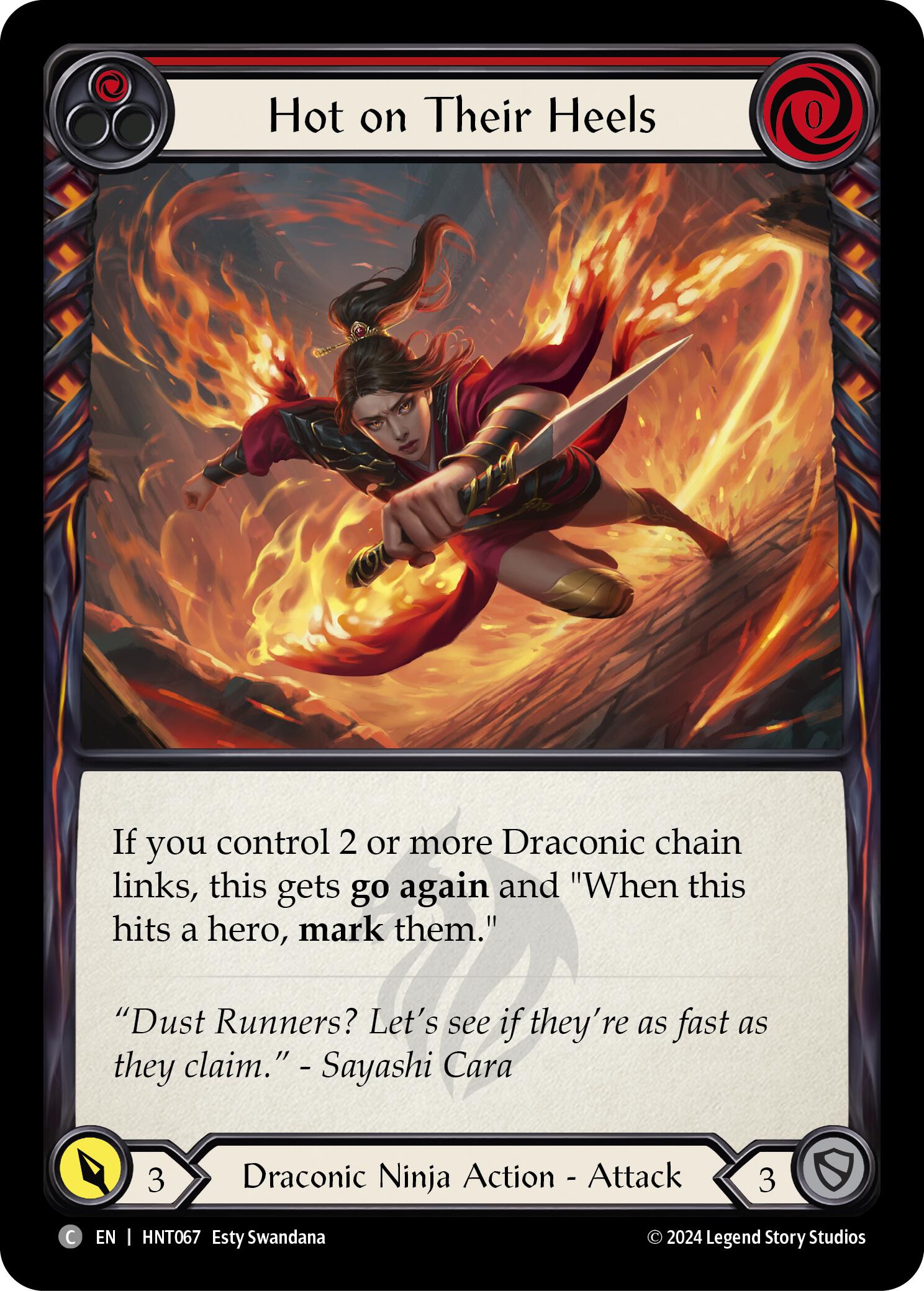 Hot on Their Heels (Red) [HNT067] (The Hunted)  Rainbow Foil | I Want That Stuff Brandon