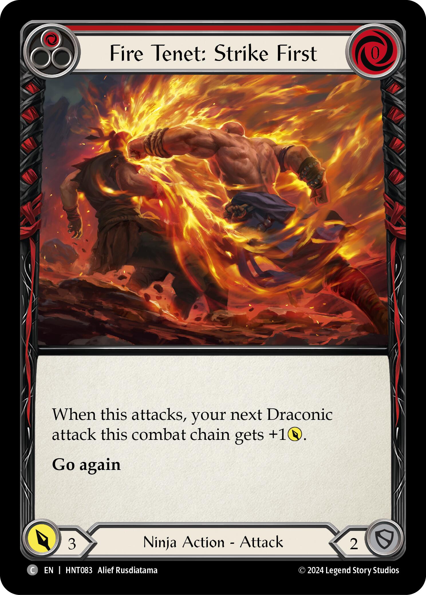 Fire Tenet: Strike First (Red) [HNT083] (The Hunted) | I Want That Stuff Brandon