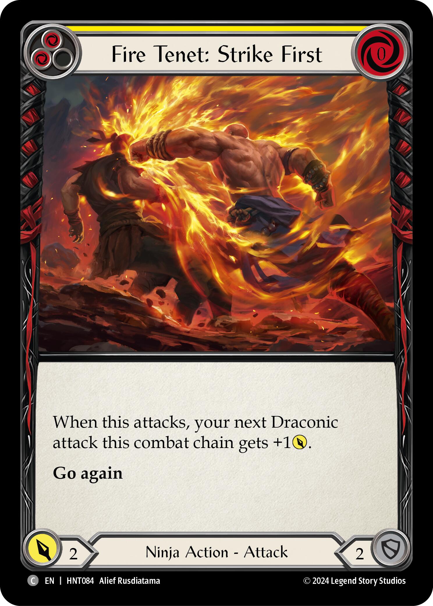 Fire Tenet: Strike First (Yellow) [HNT084] (The Hunted) | I Want That Stuff Brandon