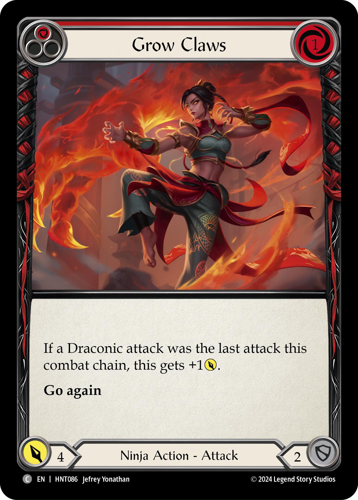 Grow Claws (Red) [HNT086] (The Hunted)  Rainbow Foil | I Want That Stuff Brandon