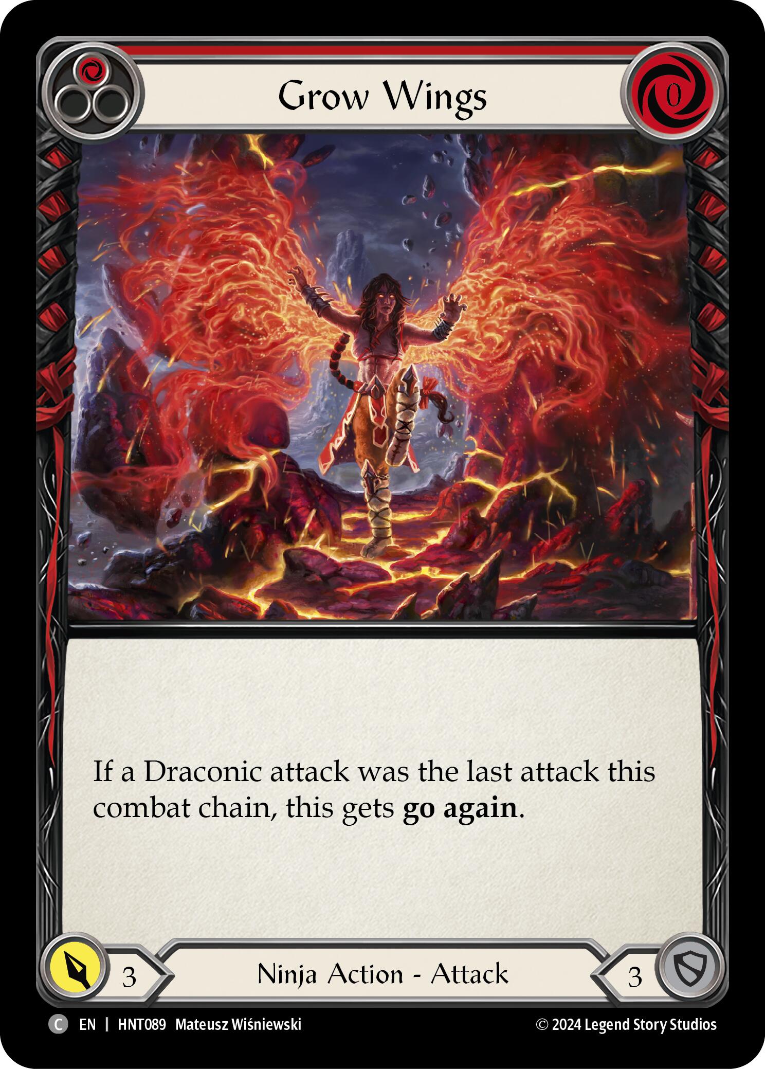 Grow Wings (Red) [HNT089] (The Hunted)  Rainbow Foil | I Want That Stuff Brandon