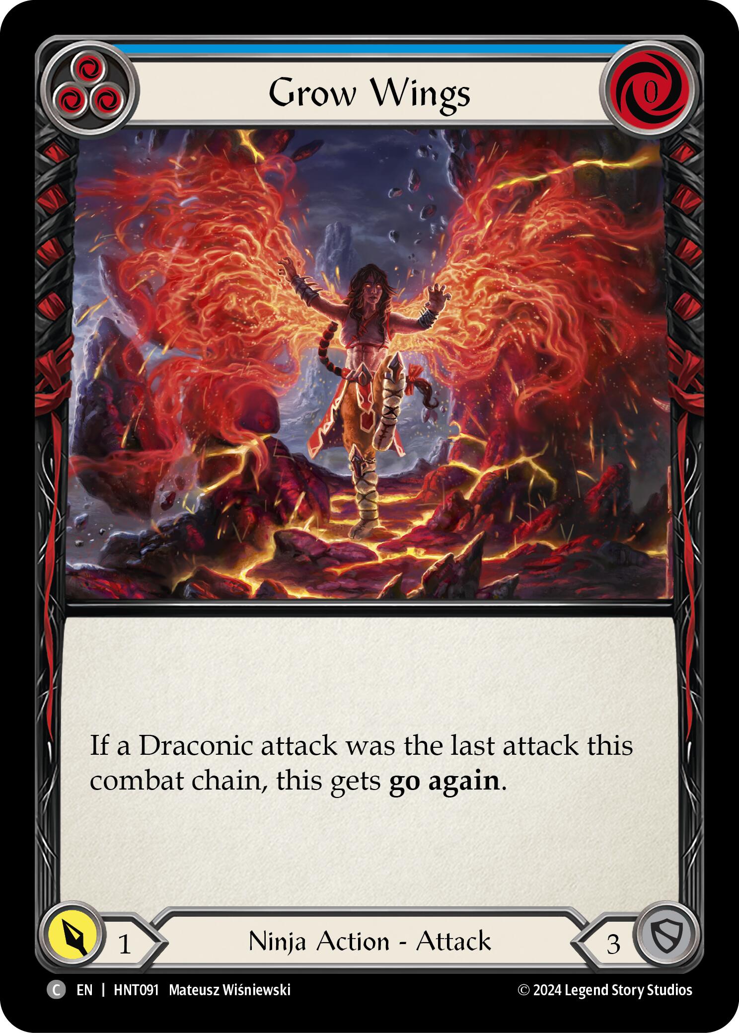 Grow Wings (Blue) [HNT091] (The Hunted)  Rainbow Foil | I Want That Stuff Brandon