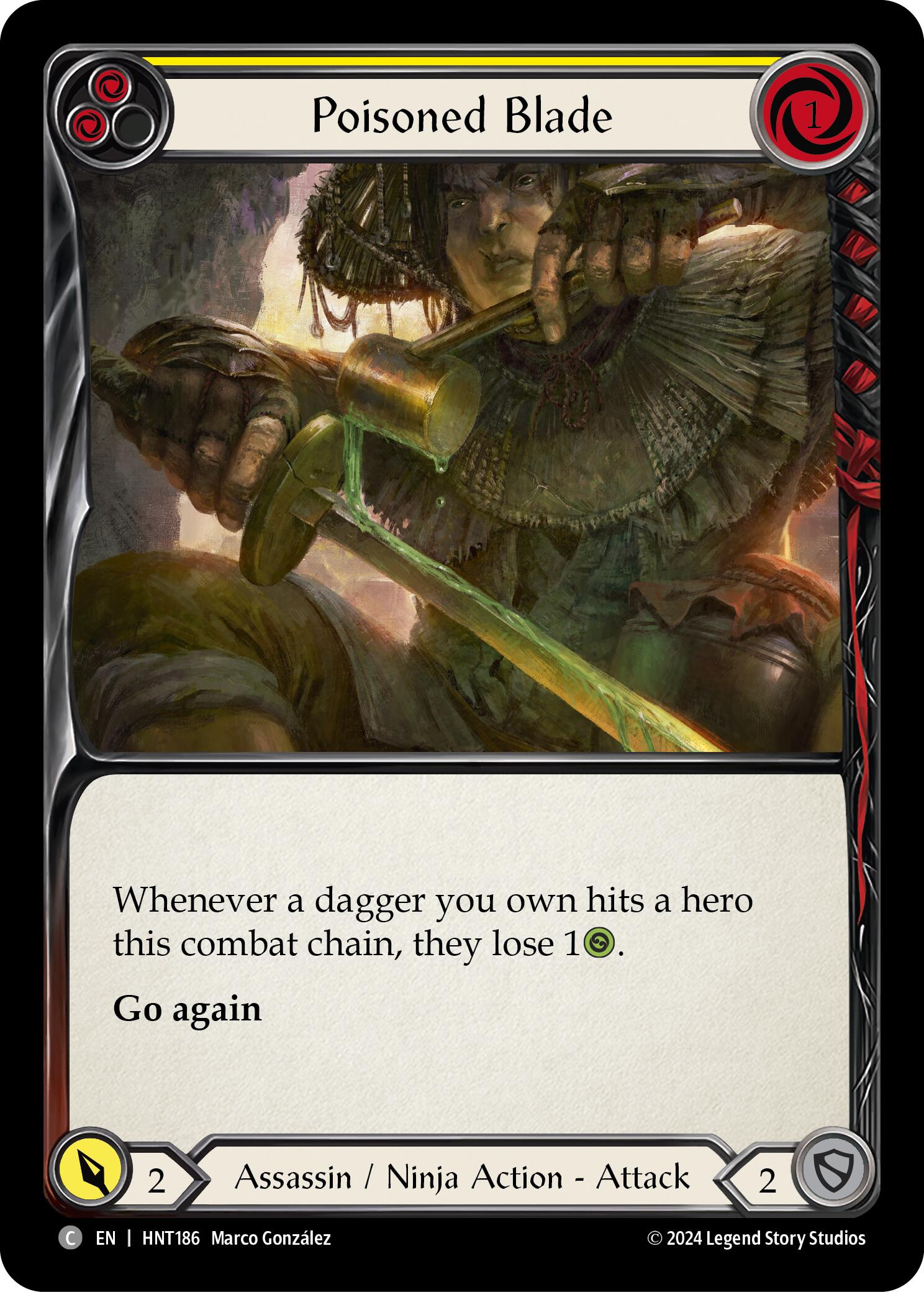 Poisoned Blade (Yellow) [HNT186] (The Hunted) | I Want That Stuff Brandon