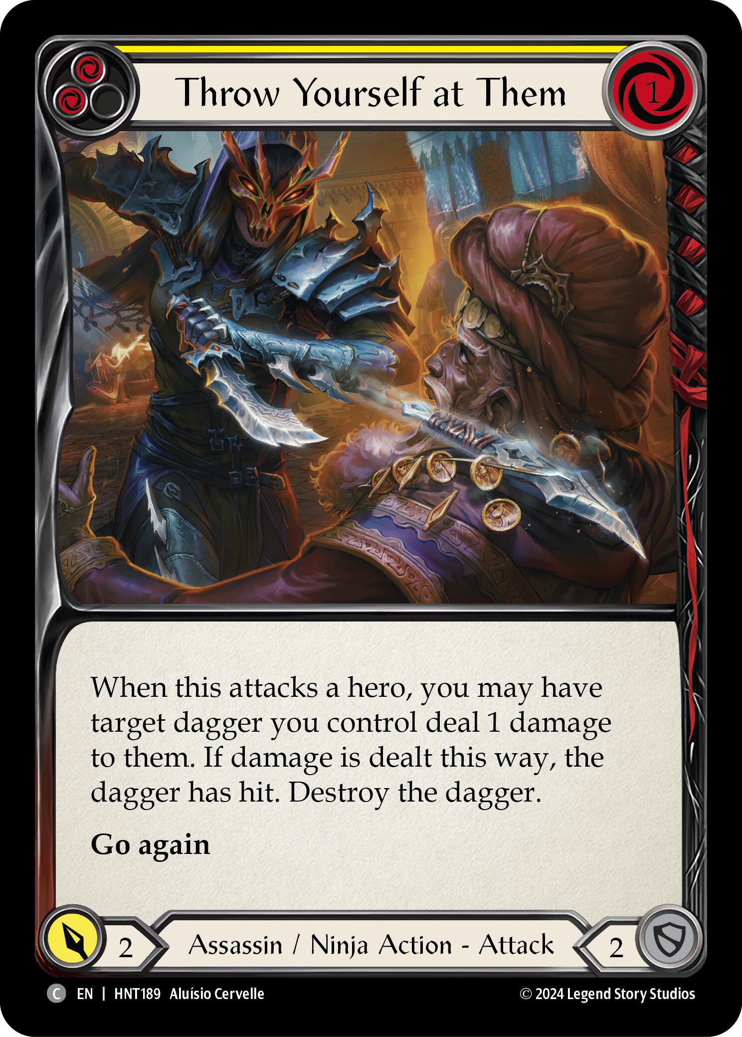 Throw Yourself at Them (Yellow) [HNT189] (The Hunted)  Rainbow Foil | I Want That Stuff Brandon
