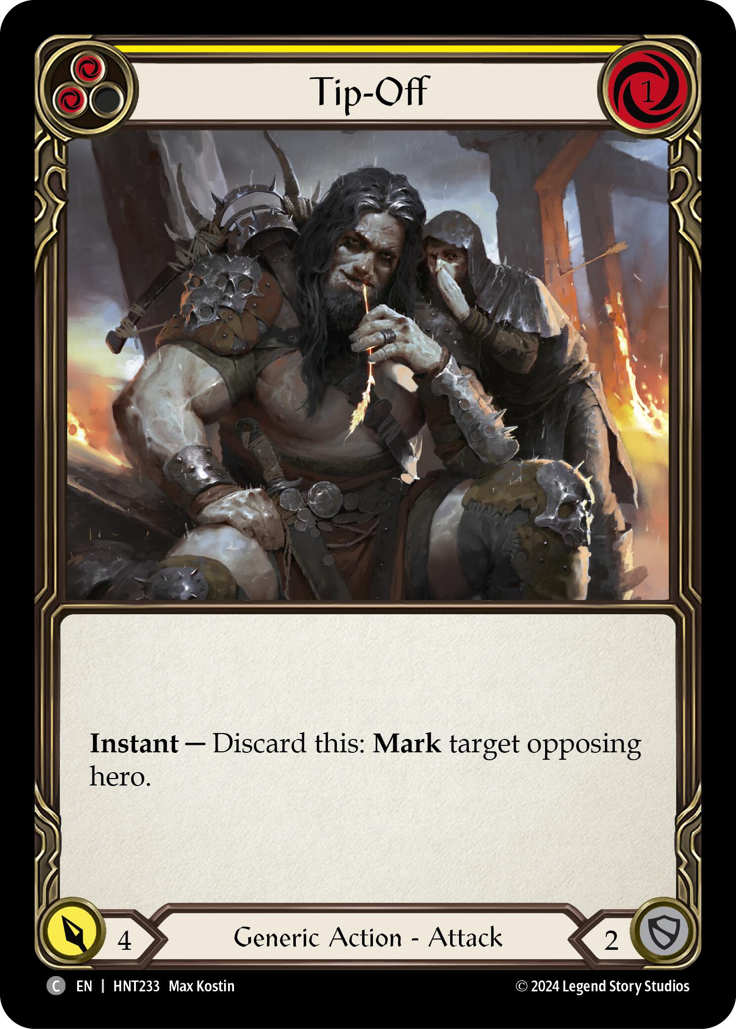 Tip-Off (Yellow) [HNT233] (The Hunted)  Rainbow Foil | I Want That Stuff Brandon