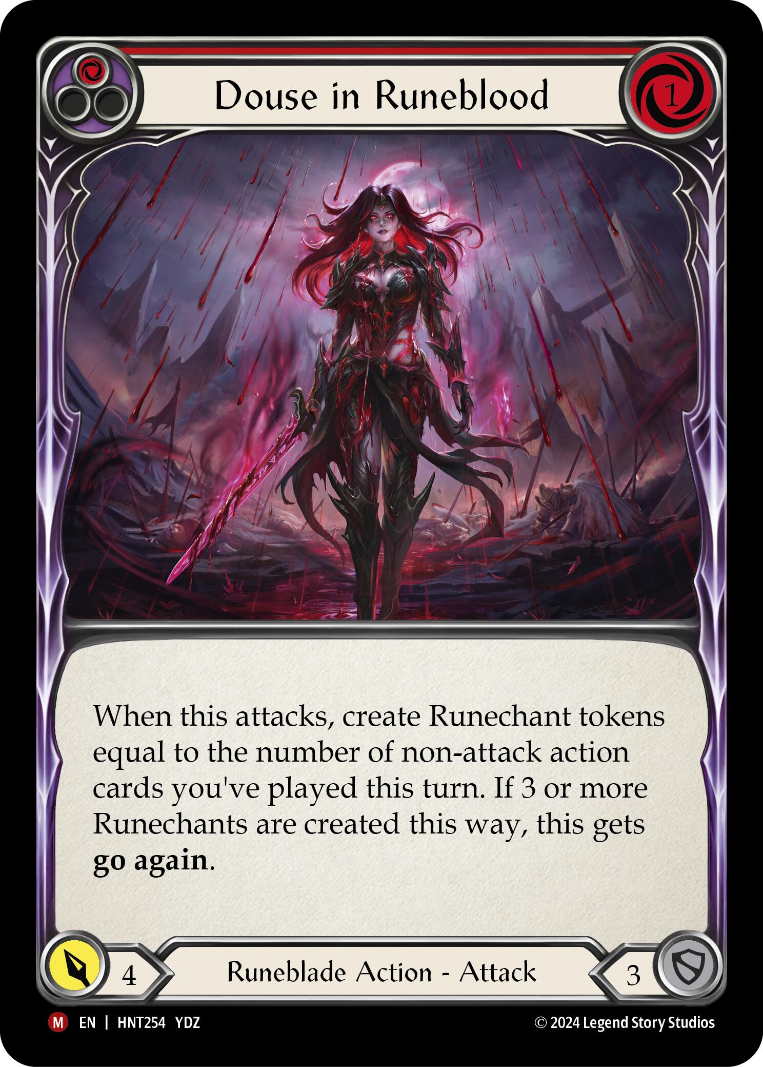 Douse in Runeblood [HNT254] (The Hunted)  Rainbow Foil | I Want That Stuff Brandon