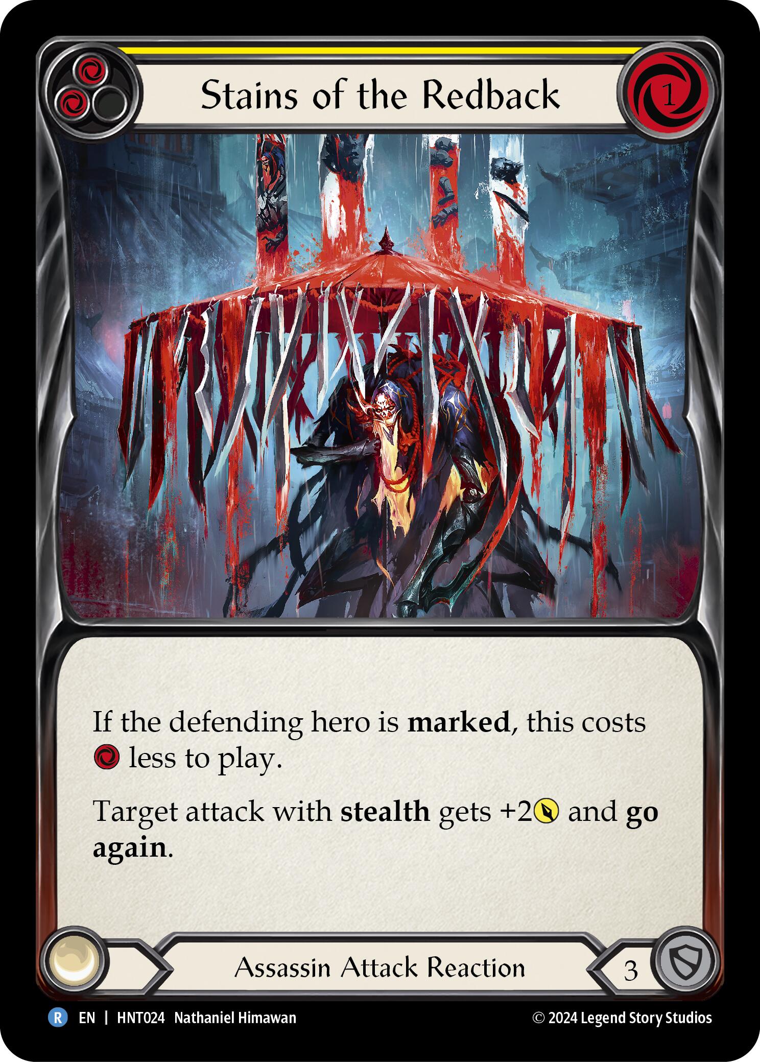 Stains of the Redback (Yellow) [HNT024] (The Hunted)  Rainbow Foil | I Want That Stuff Brandon