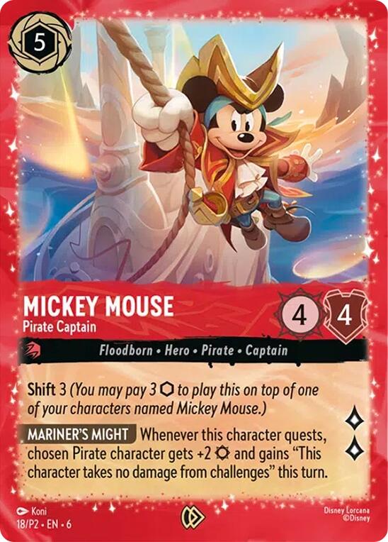 Mickey Mouse - Pirate Captain (18) [Promo Cards] | I Want That Stuff Brandon