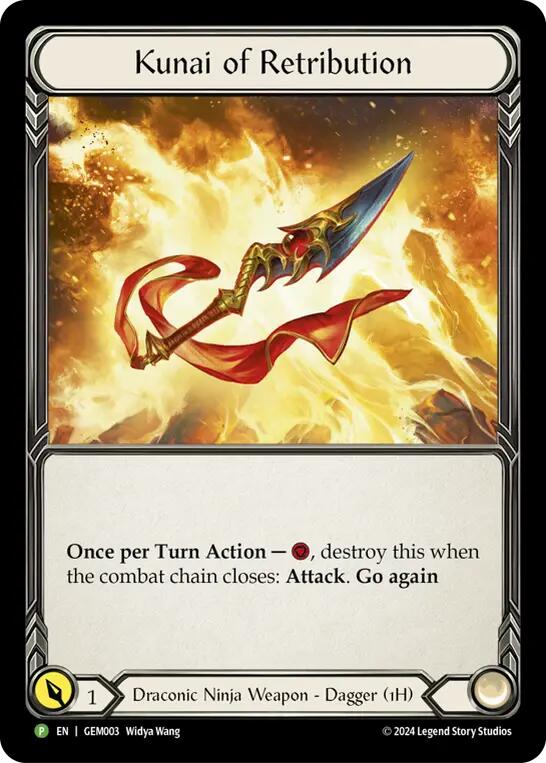 Kunai of Retribution [GEM003] (GEM Pack 1)  Cold Foil | I Want That Stuff Brandon