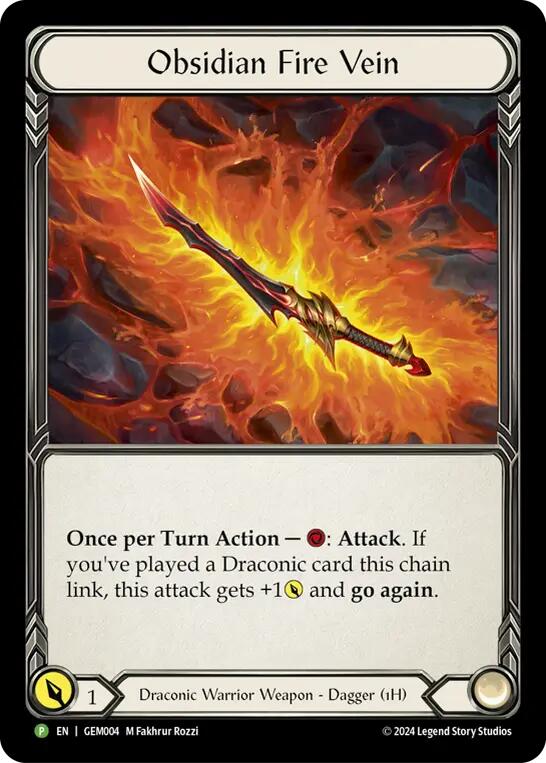 Obsidian Fire Vein [GEM004] (GEM Pack 1)  Cold Foil | I Want That Stuff Brandon