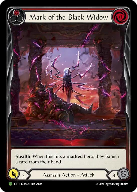 Mark of the Black Widow [GEM021] (GEM Pack 1)  Rainbow Foil | I Want That Stuff Brandon