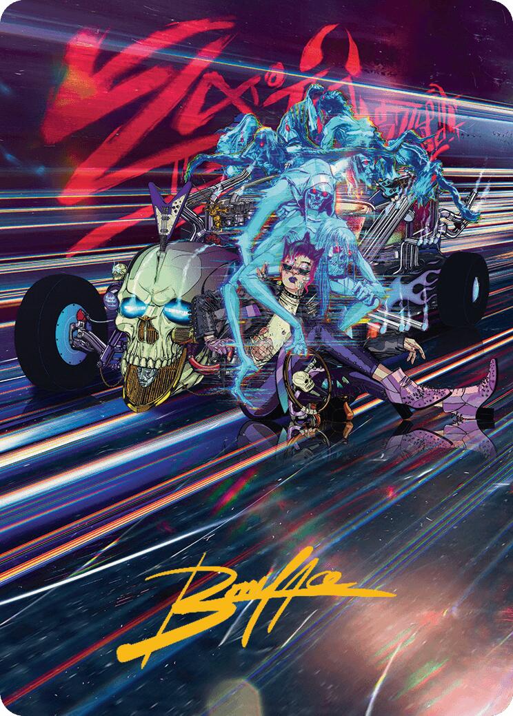Midnight Mangler Art Card (Gold-Stamped Signature) [Aetherdrift Art Series] | I Want That Stuff Brandon