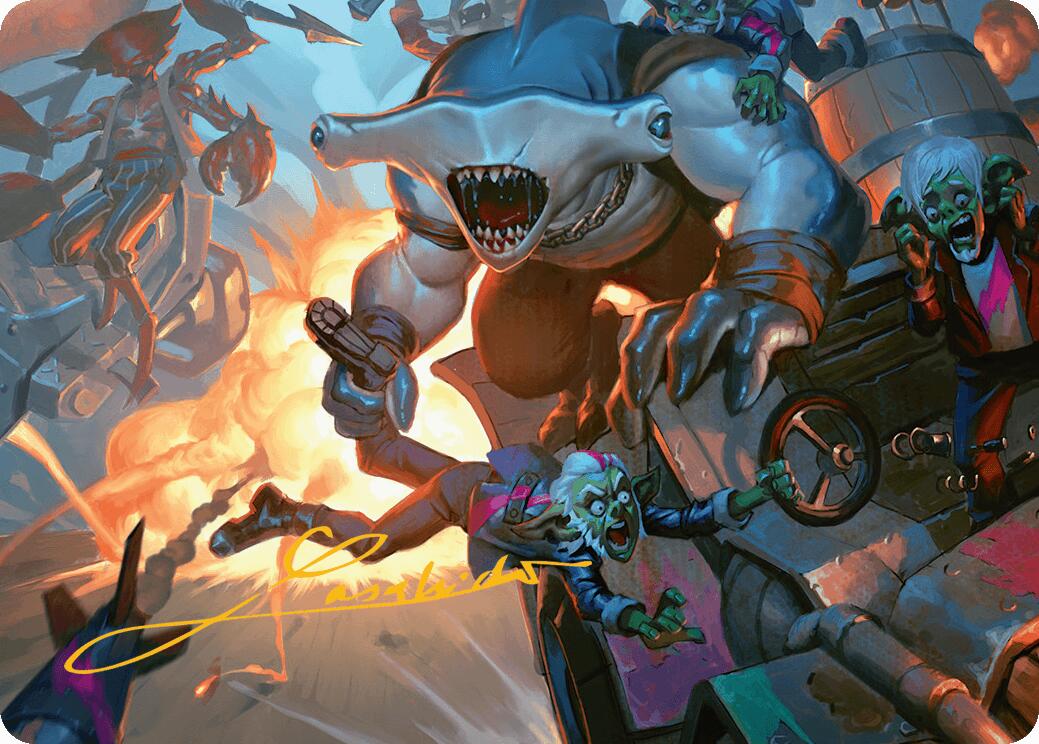 Trade the Helm Art Card (Gold-Stamped Signature) [Aetherdrift Art Series] | I Want That Stuff Brandon