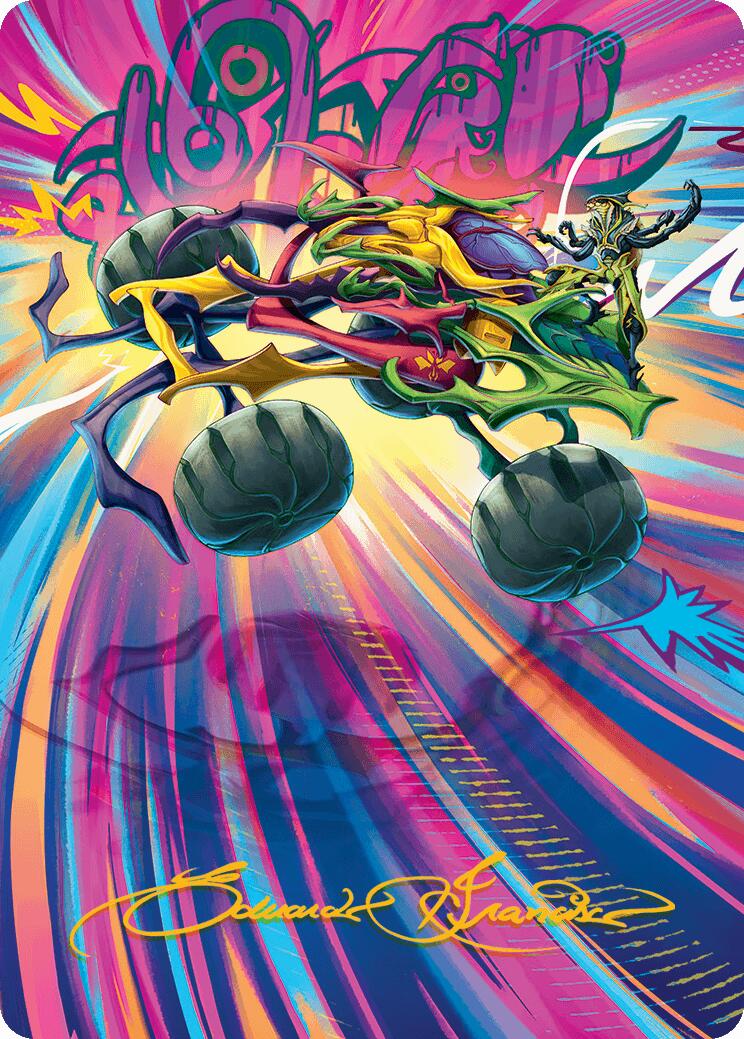 Thunderous Velocipede Art Card (Gold-Stamped Signature) [Aetherdrift Art Series] | I Want That Stuff Brandon
