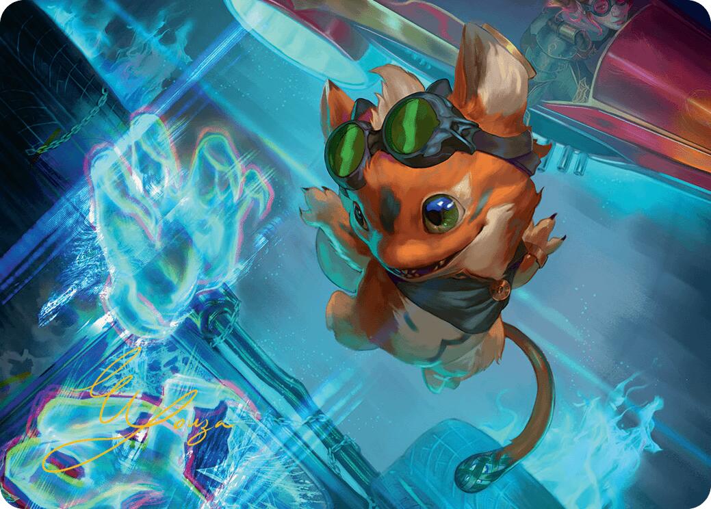 Loot, the Pathfinder Art Card (Gold-Stamped Signature) [Aetherdrift Art Series] | I Want That Stuff Brandon