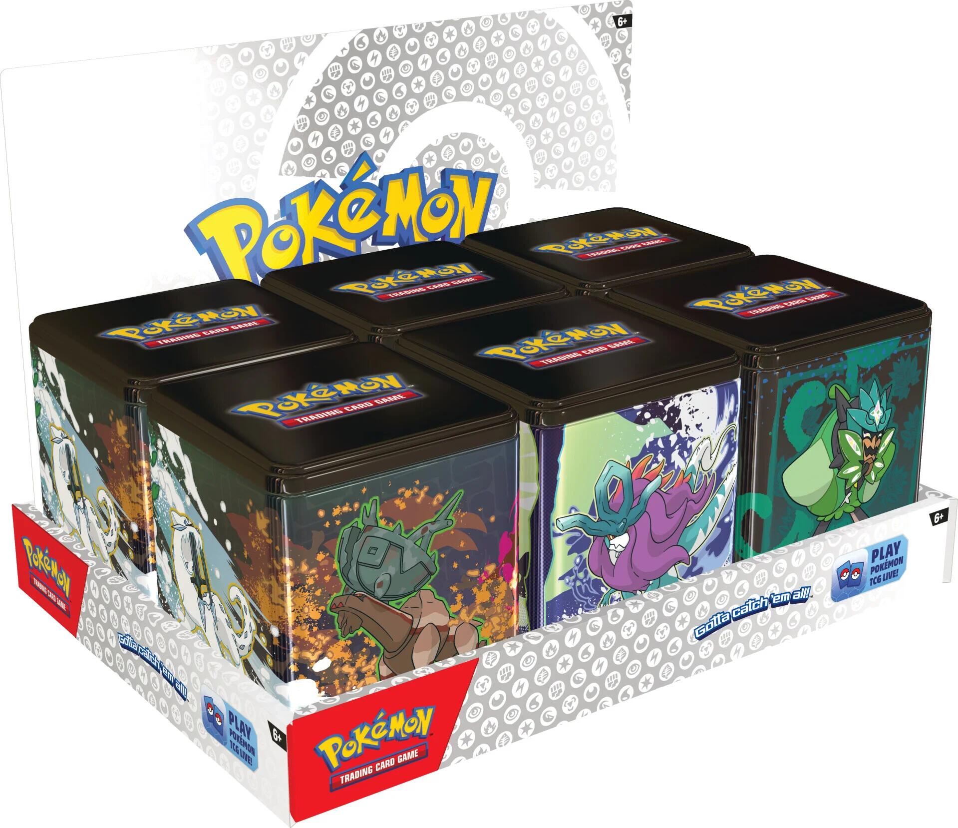Stacking Tin Display (Treasures of Ruin/Paradox Pokemon/Ogerpon) | I Want That Stuff Brandon