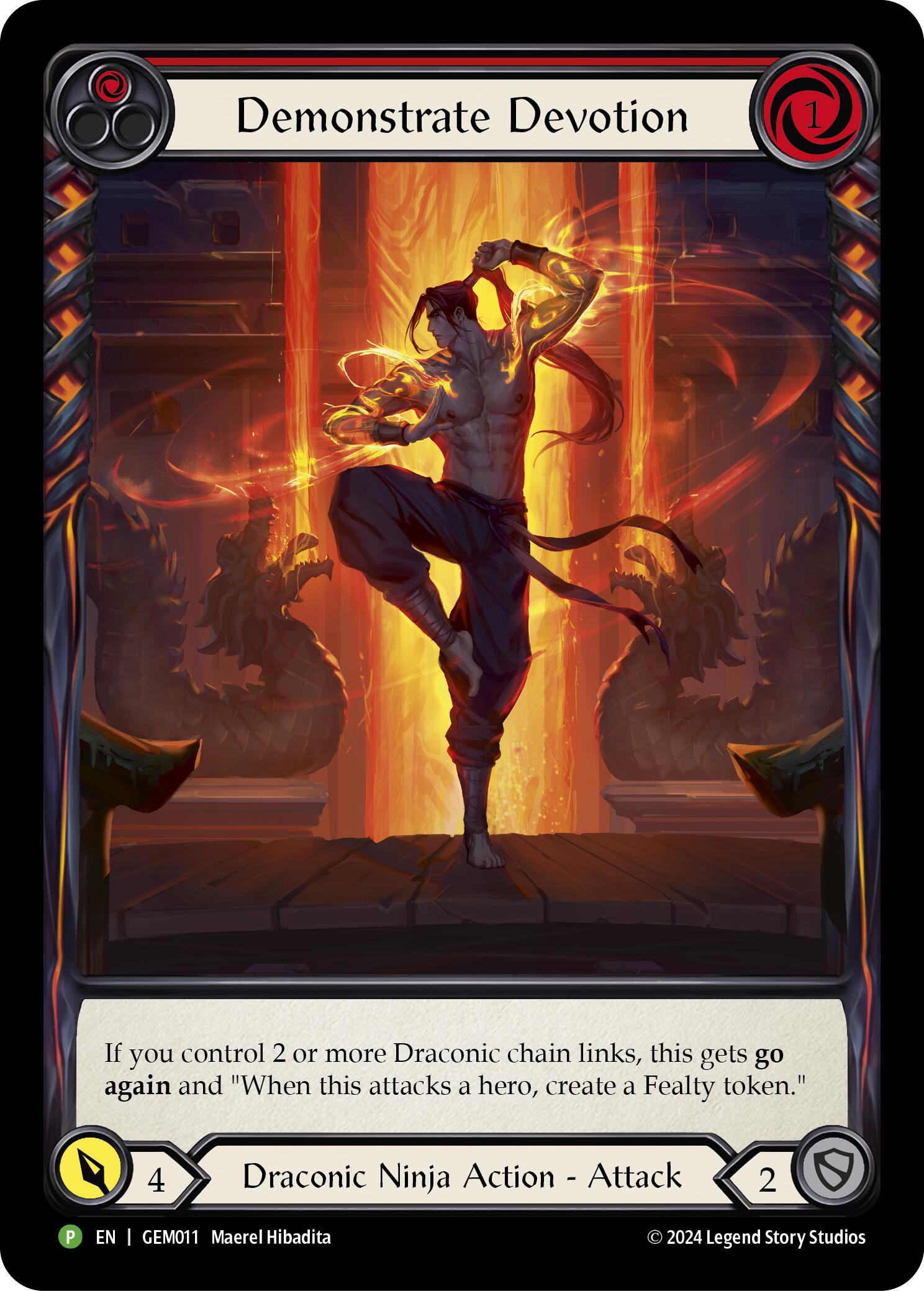 Demonstrate Devotion (Red) [GEM011] (GEM Pack 1)  Rainbow Foil | I Want That Stuff Brandon