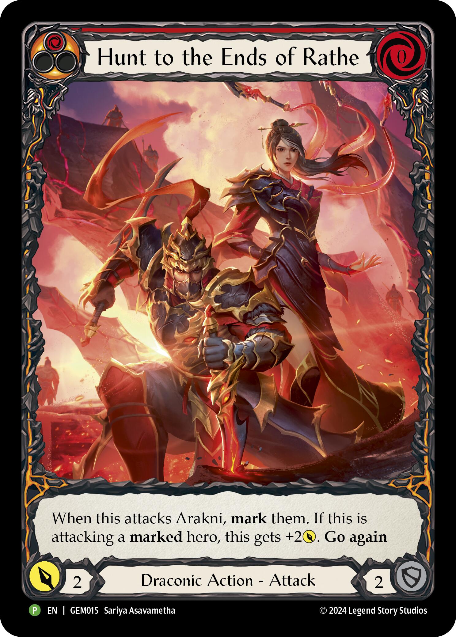 Hunt to the Ends of Rathe (Red) [GEM015] (GEM Pack 1)  Rainbow Foil | I Want That Stuff Brandon