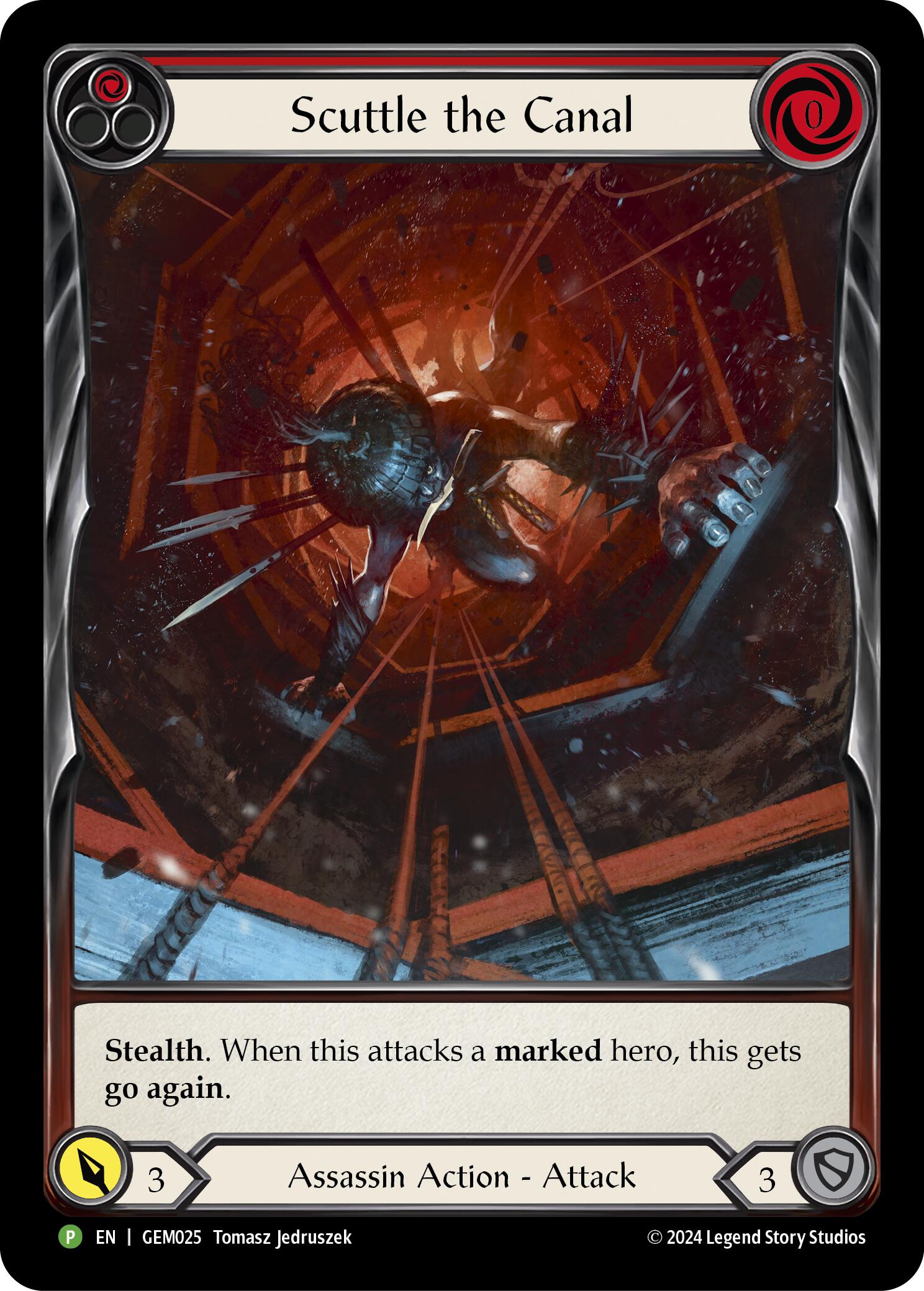 Scuttle the Canal (Red) [GEM025] (GEM Pack 1)  Rainbow Foil | I Want That Stuff Brandon