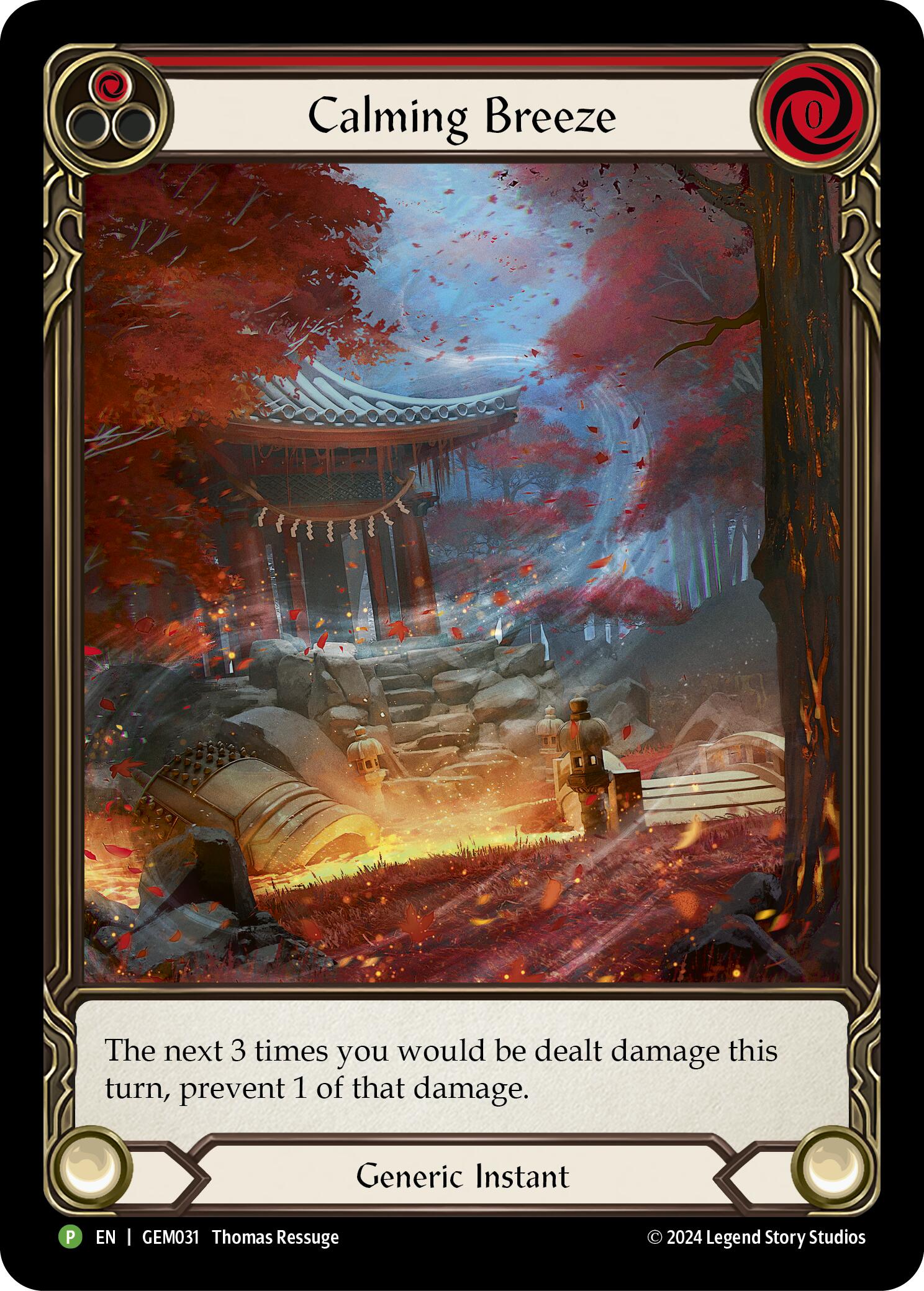 Calming Breeze (Red) [GEM031] (GEM Pack 1)  Rainbow Foil | I Want That Stuff Brandon