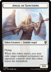 Angel of Sanctions // Zombie (0003) Double-Sided Token [Aetherdrift Tokens] | I Want That Stuff Brandon