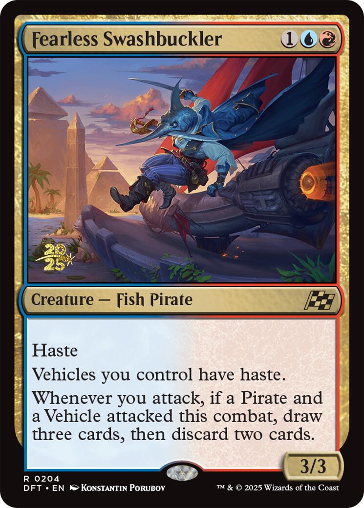 Fearless Swashbuckler [Aetherdrift Prerelease Promos] | I Want That Stuff Brandon