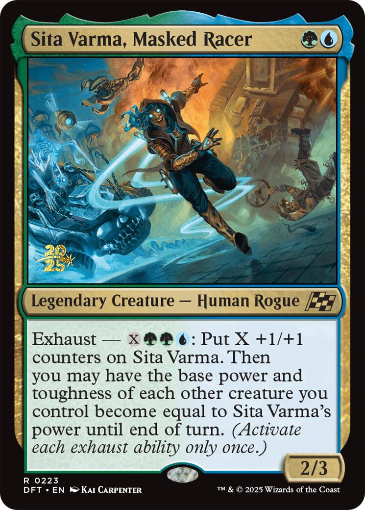 Sita Varma, Masked Racer [Aetherdrift Prerelease Promos] | I Want That Stuff Brandon