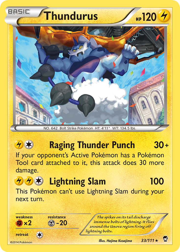 Thundurus (33/111) [XY: Furious Fists] | I Want That Stuff Brandon