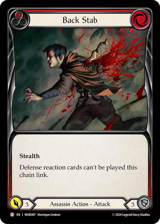 Back Stab (Red) [WOD007] (The Hunted Arakni, Web of Deceit Blitz Deck) | I Want That Stuff Brandon