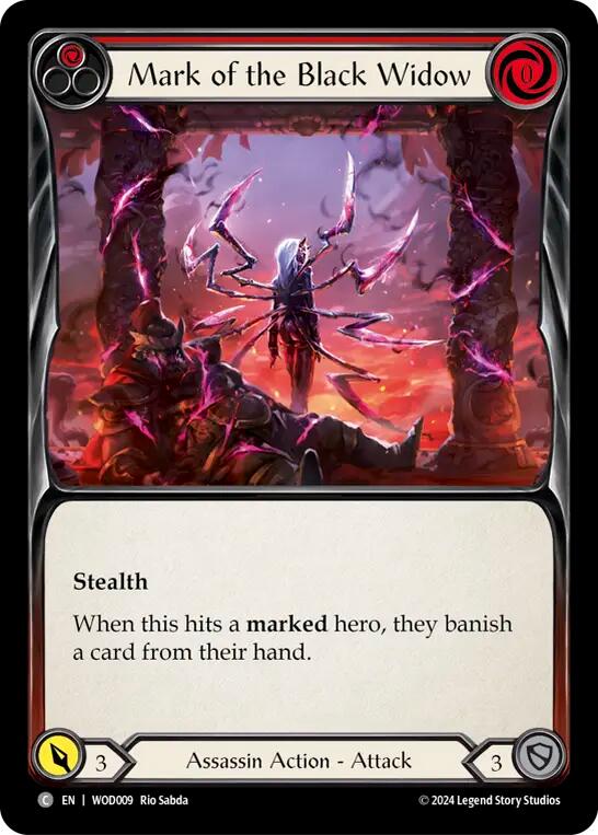 Mark of the Black Widow (Red) [WOD009] (The Hunted Arakni, Web of Deceit Blitz Deck) | I Want That Stuff Brandon