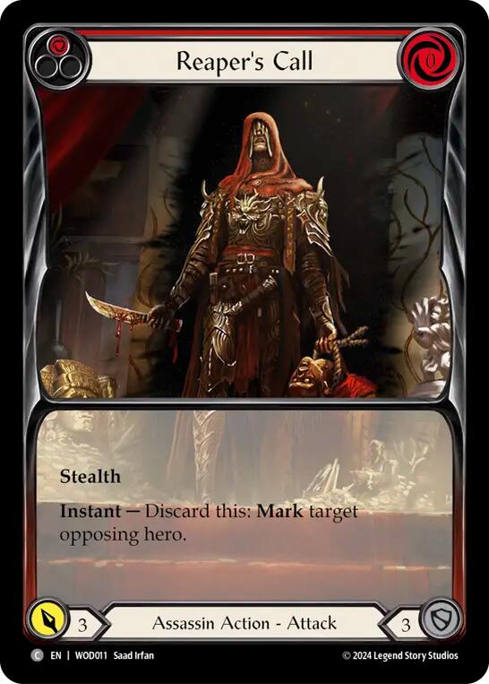 Reaper's Call (Red) (Extended Art) [WOD011] (The Hunted Arakni, Web of Deceit Blitz Deck) | I Want That Stuff Brandon