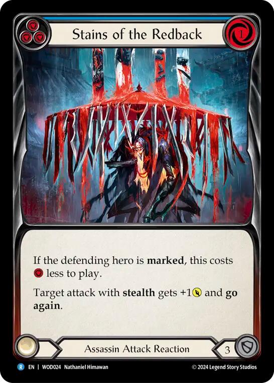 Stains of the Redback (Blue) [WOD024] (The Hunted Arakni, Web of Deceit Blitz Deck) | I Want That Stuff Brandon