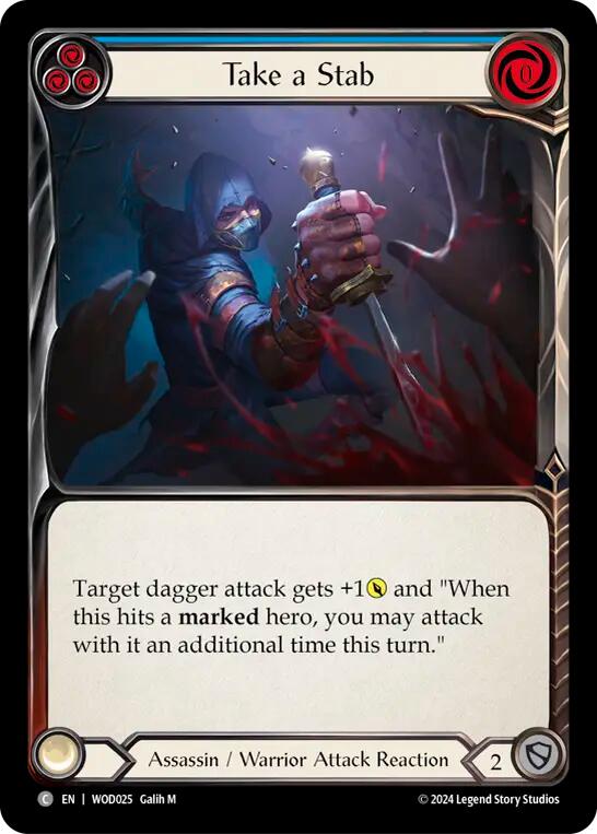 Take a Stab (Blue) [WOD025] (The Hunted Arakni, Web of Deceit Blitz Deck) | I Want That Stuff Brandon